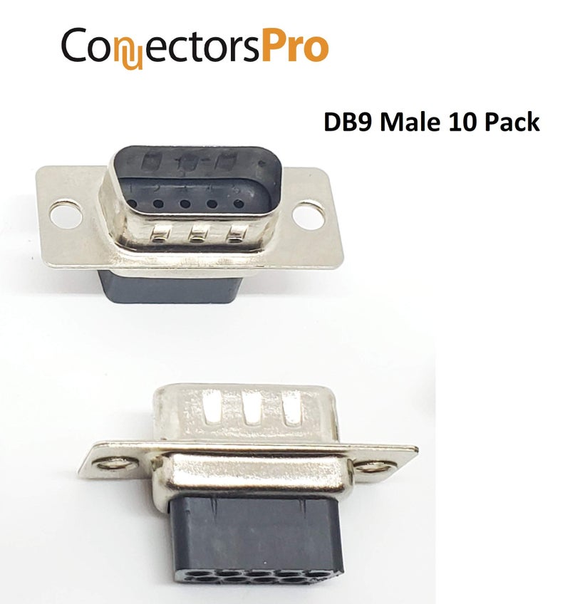 PC Accessories - Connectors Pro DB9 Male D-Sub Crimp Type Connector, 10 Pcs PK No Pins - Image 5