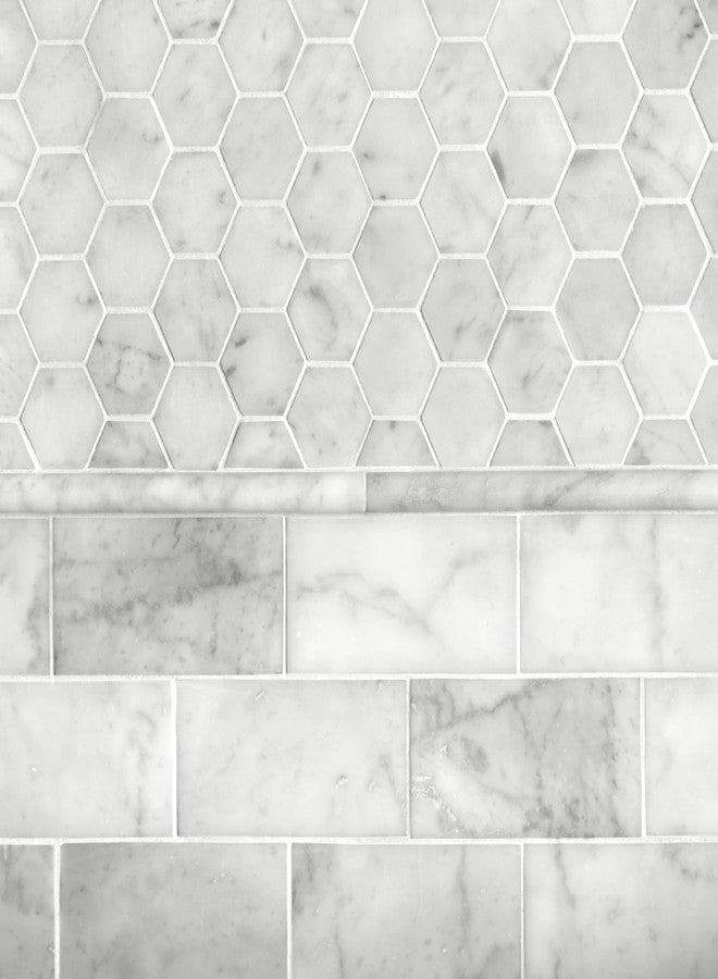 sunwings 10-Pack Carrara White Marble Pencil Liner Tile Trim, 3/4''x12 Honed Natural Stone Bullnose Tile Edge Trim Molding for Kitchen Bathroom Shower Backsplash Wall - Image 5