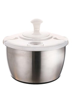 Bonita Fruits Vegetable Salad Dehydrator Dryer and Washer : Salad Spinner, Oil Shaker, Anti-Shake, Easy Drain, Compact Storage (stainless_steel)  - Image 1