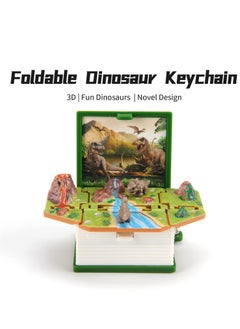 SYOSI Pop Up 3D Mini Dinosaurs Keychain Toys, Anxiety Stress Relief Dino Hand Toys, Sensory Toys, Birthday Gifts Goody Bag Filler, Purse and Backpack Keychain Fidget Toys for for Kids (Green)  - Image 3
