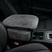 I3DIDEA Fluffy Car Armrest Cover with Side Pockets Plush Fuzzy Fur Center Console Armrest Cushion Pad Universal Winter Car Interior Protector Soft Arm Rest Cover with Storage for Women Men GRAY - Image 2