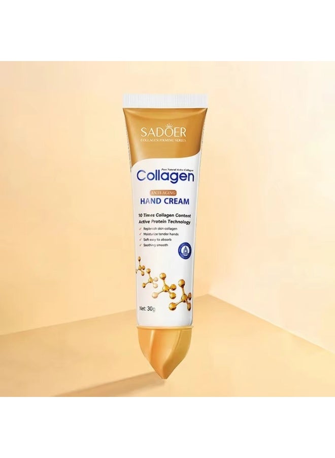 SADOER Collagen Hand Cream Set of 3 – Anti-Aging, Whitening & Moisturizing Hand Lotion – 30g Each – Soothing Repair, Firming & Nourishing for Dry, Rough Skin – Collagen Skincare for Hands - Image 3