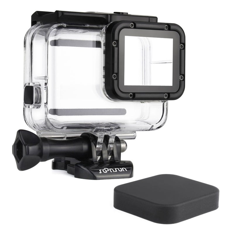 SOONSUN Waterproof Case for GoPro Hero 7/6/5 Black and Hero (2018) â€“ 147ft/45m Underwater Housing Dive Case for Scuba Diving, Snorkeling, Surfing & Deep-Sea Adventures - Image 1