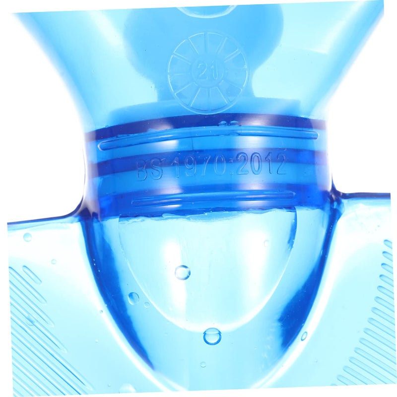 Transparent Blue Hot Water Bottle Portable Hand Warmer for Winter Warmth Therapy and Pain Relief - Image 3