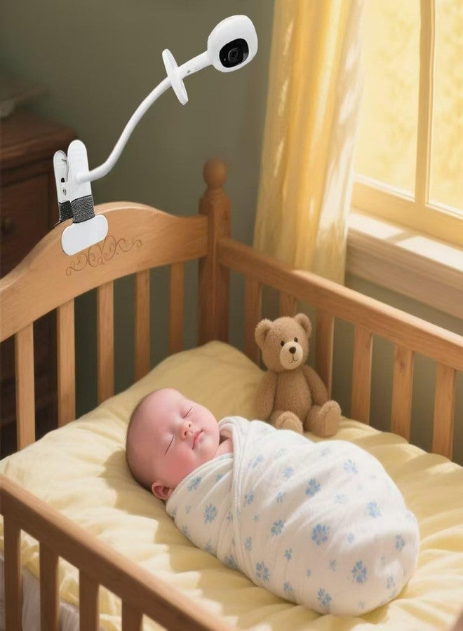 حامل مراقبة أطفال عالمي متوافق مع أجهزة HelloBaby HB6550/HB65/HB66/HB248/HB6351/HB40/HB6339 وANMEATE SM935E، مناسب لكاميرات مراقبة الأطفال مقاس 1/4 بوصة، ذراع مرن قابل للتعديل على شكل عنق الإوزة - Image 4