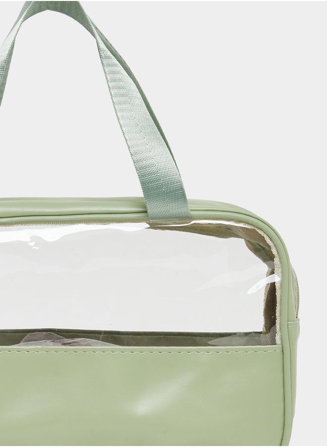 Styli Waterproof Transparent Wash Bag with Zip Closure  - Image 3