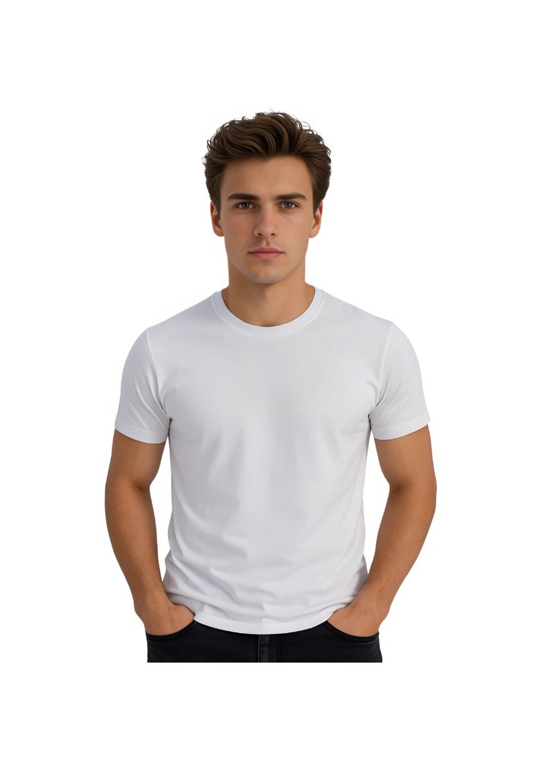 Nenoush Men's Classic Round Neck Short Sleeve T-Shirt - Comfortable Cotton T-Shirt for Men - Image 1