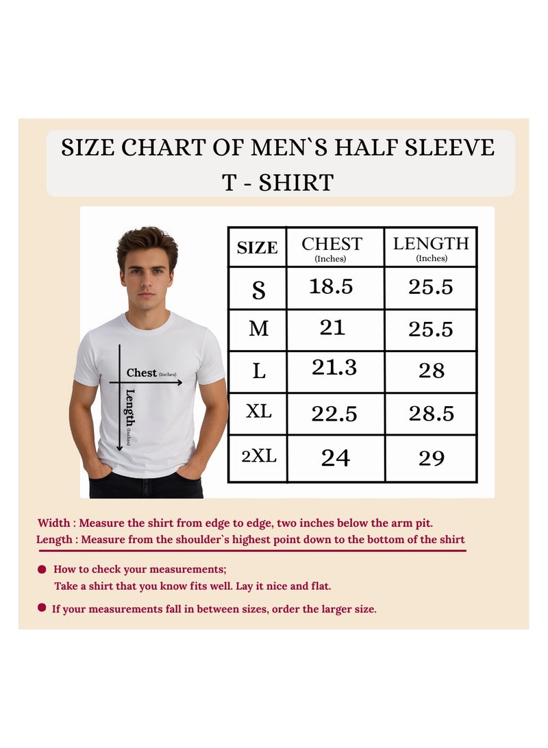 Nenoush Men's Classic Round Neck Short Sleeve T-Shirt - Comfortable Cotton T-Shirt for Men - Image 2