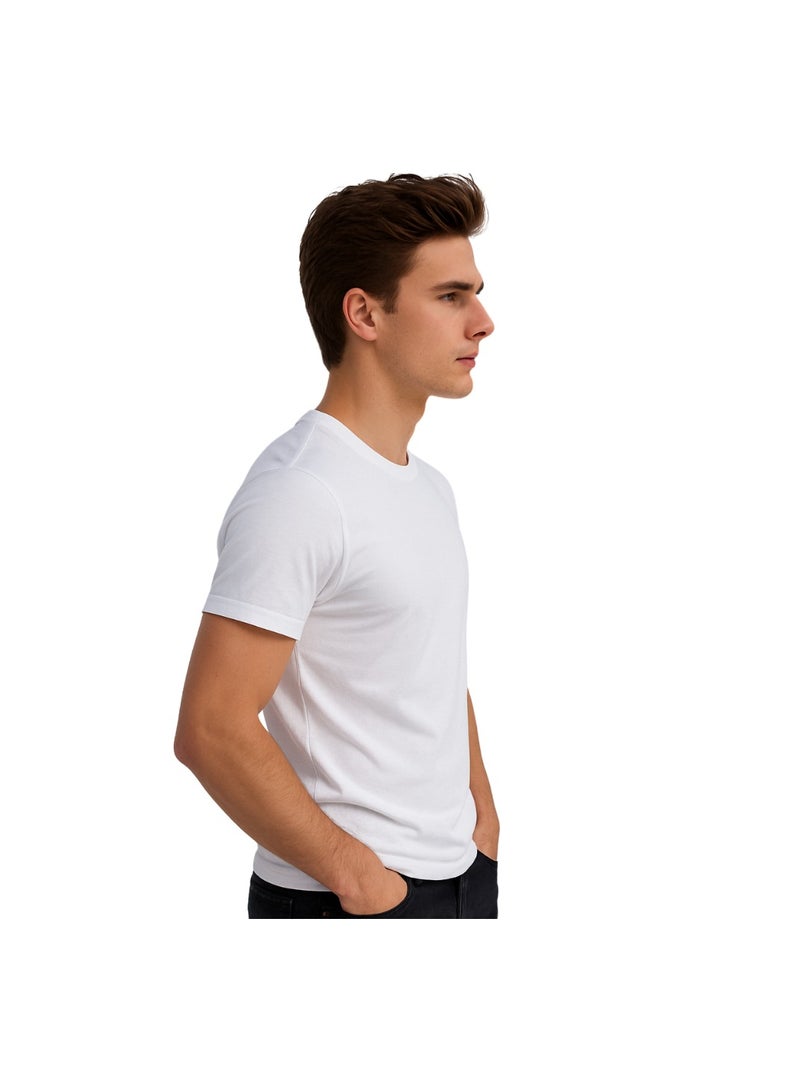 Nenoush Men's Classic Round Neck Short Sleeve T-Shirt - Comfortable Cotton T-Shirt for Men - Image 5