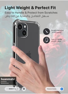 huanmate 3 in 1 Protection Pack of Back Cover Privacy Screen Protector And Camera Protector For Apple iPhone 15 Black/Clear  - Image 4