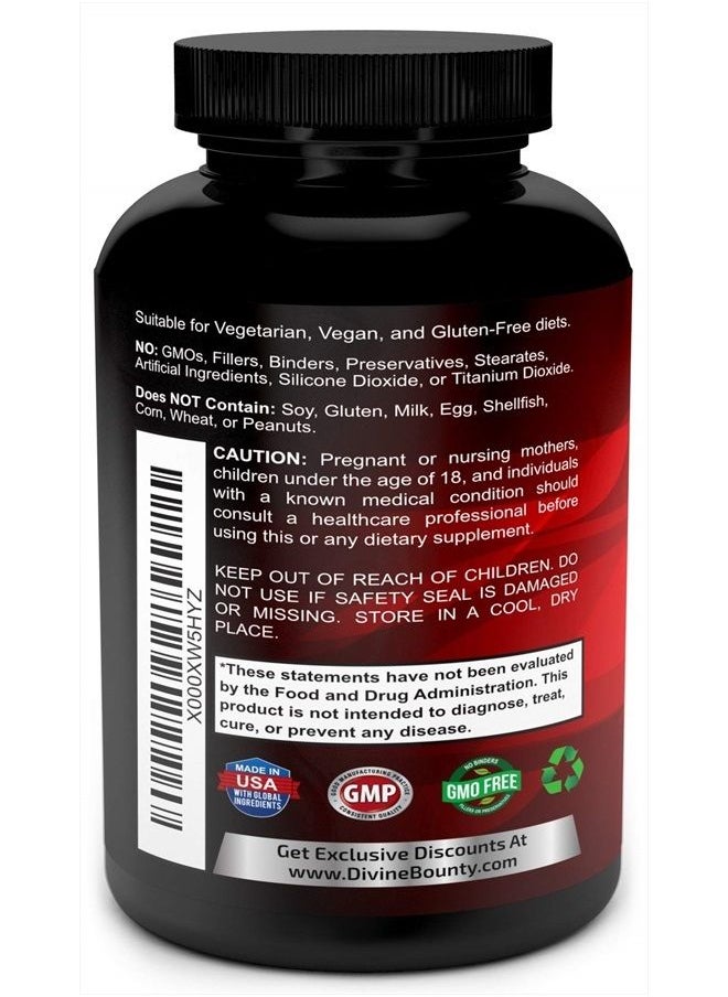 Divine Bounty - Turmeric Curcumin with BioPerine Black Pepper Extract - 755mg per Capsule, 120 Veg. Capsules - GMO Free Tumeric, Standardized to 95% Curcuminoids for Maximum Potency - Image 1