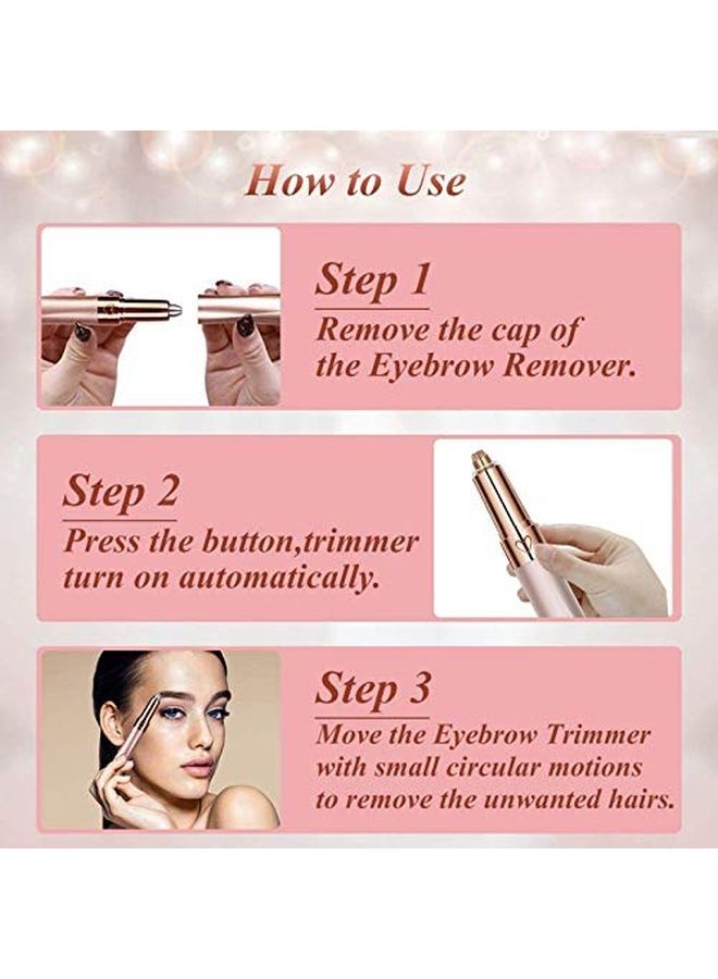 NIBEMINENT Rechargeable Eyebrow Hair Remover Grey/Gold - Image 2