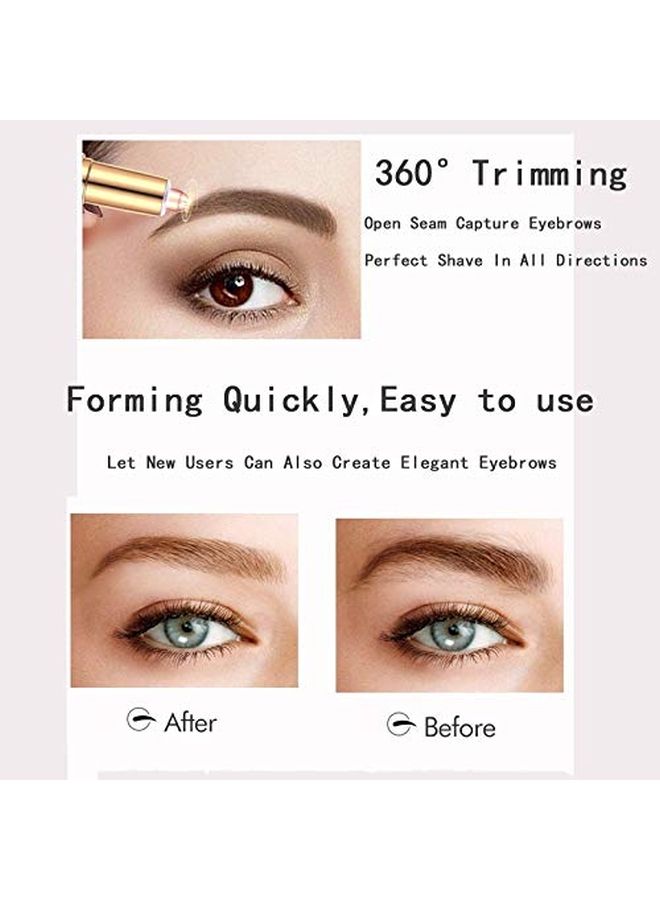 NIBEMINENT Rechargeable Eyebrow Hair Remover Grey/Gold - Image 4