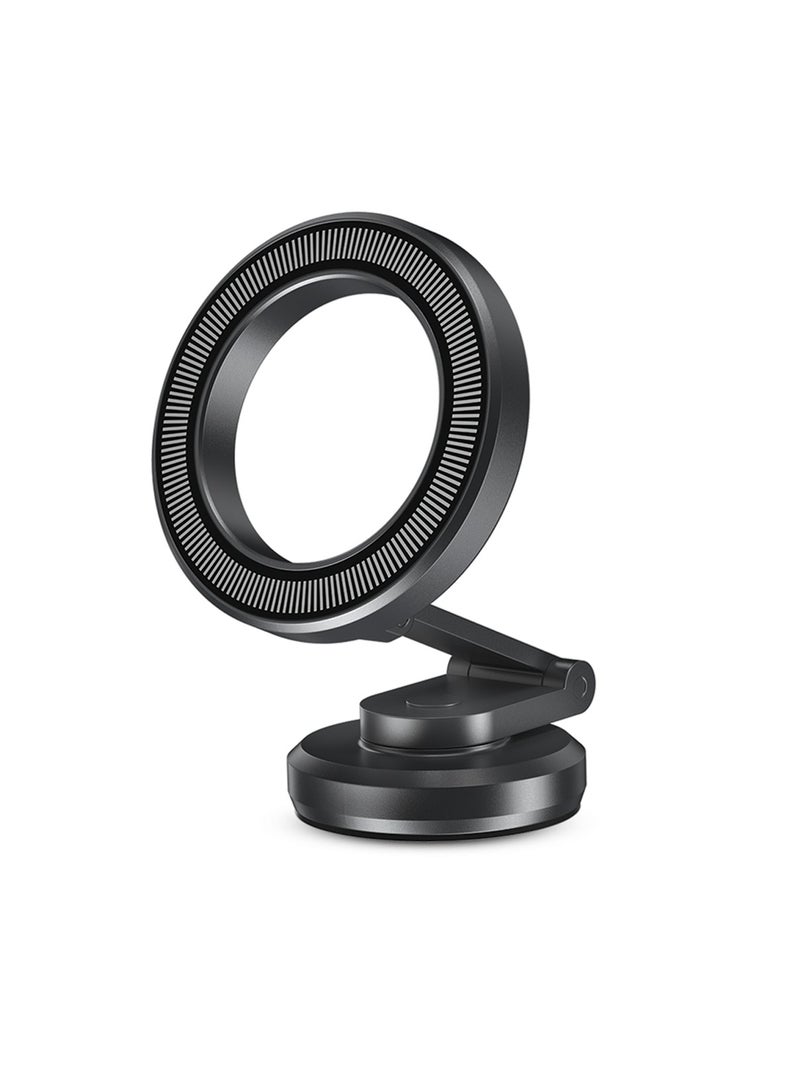 Moxedo Moxedo Snap-On Magnetic Car Phone Holder | 360° Rotating Foldable Dashboard Mount with Strong Magnets for Hands-Free Use | Fits iPhone MagSafe & All 4.7–7.2” Phones  - Image 1