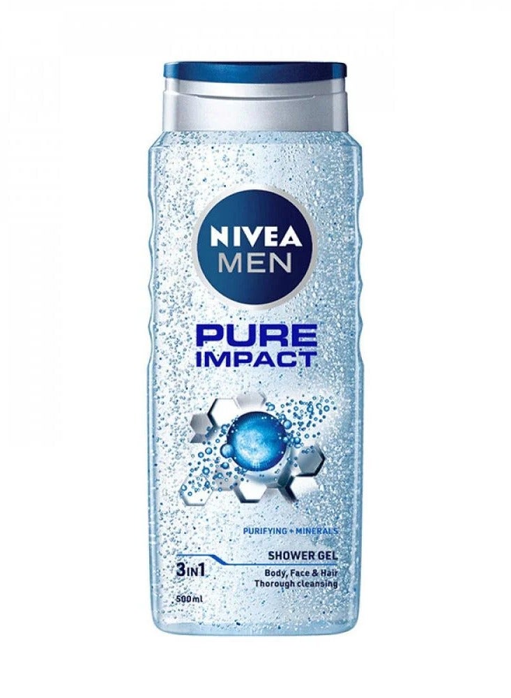 نيفيا مين نيفيا جل استحمام بيور امباكت للرجال - 500 مل - Image 1