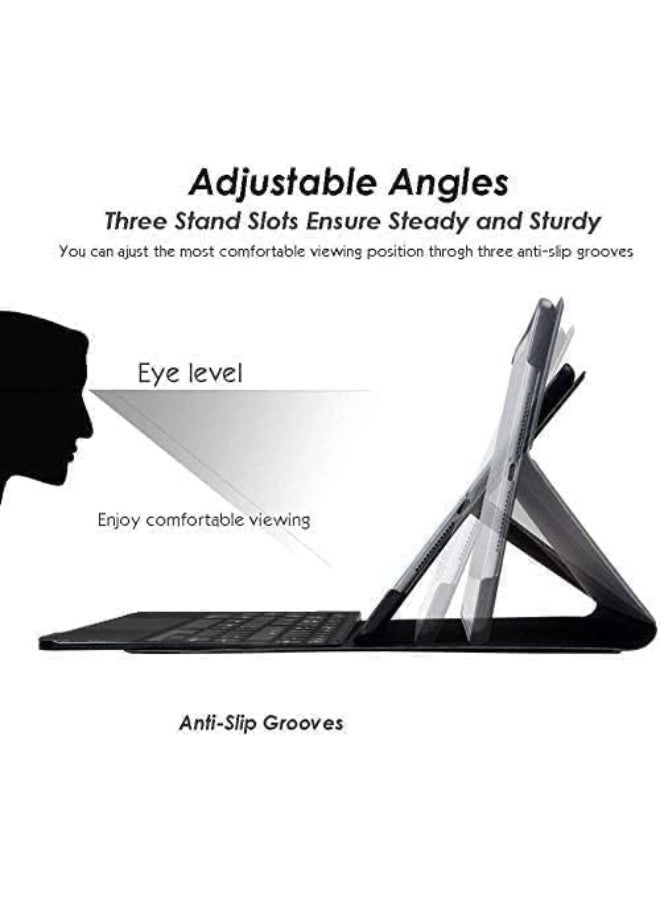 Muzz حافظة لوحة مفاتيح تعمل باللمس لجهاز مي ريدمي باد 2 بحجم 11 بوصة 2025، لوحة مفاتيح مع لوحة تتبع لاسلكية مع غطاء واقي نحيف وحامل لجهاز ريدمي باد 2 بحجم 11 بوصة 2025 - Image 2