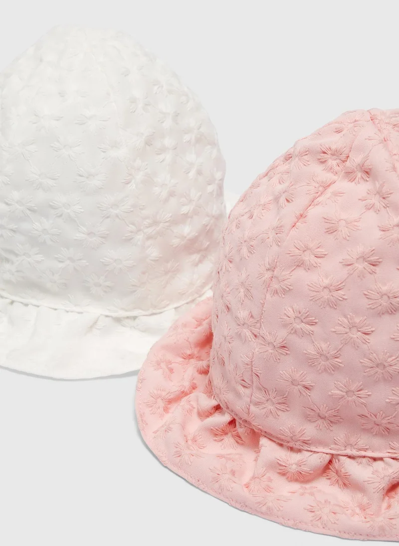 ماتلان 2 Pack Baby Broderie Sunhats
