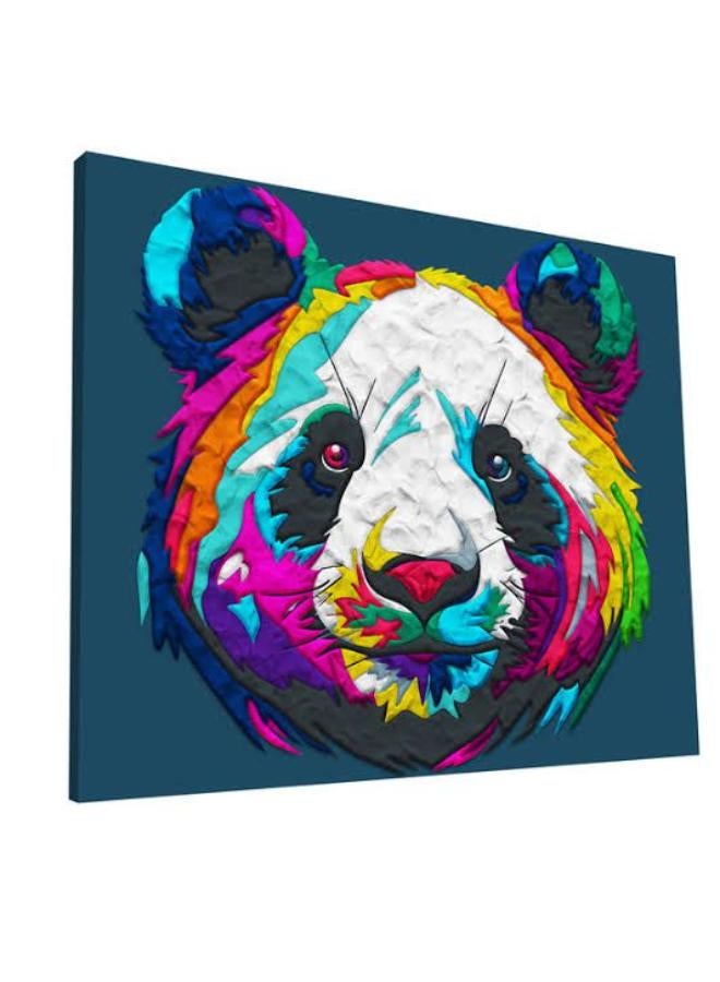 Clay Painting Canvas Mounted - Panda