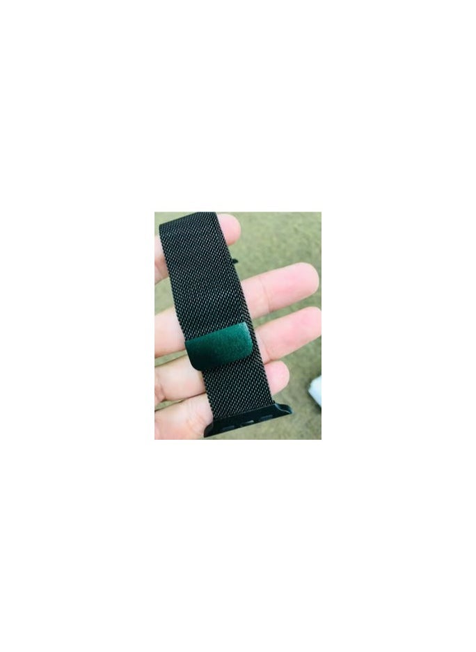 CATANES - Apple Watch Band 49mm 45mm 44mm 42mm Stainless Steel Metal Strap Milanese Loop Alloy Replacement for iWatch Series Ultra/8/7/SE/6/5/4/3/2/1 Green - Image 1