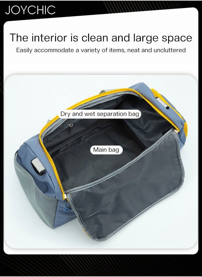 Joychic - Casual Short Distance Travel Duffel Bag Large Capacity Dry Wet Separated Gym Sack Sport Bag with Shoes Compartment for Swim Fish Camp Fitness Yoga Multicolour - Image 1