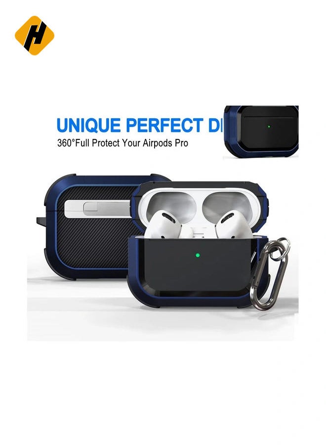 HuHa - Upgraded [Secure Lock] Armor Airpod Pro Case, Fibuntun Shockproof AirPods Pro Cover Cool iPod Pro Case Designed for Apple Air Pod Wireless Pro Cases for Men Women - Image 1