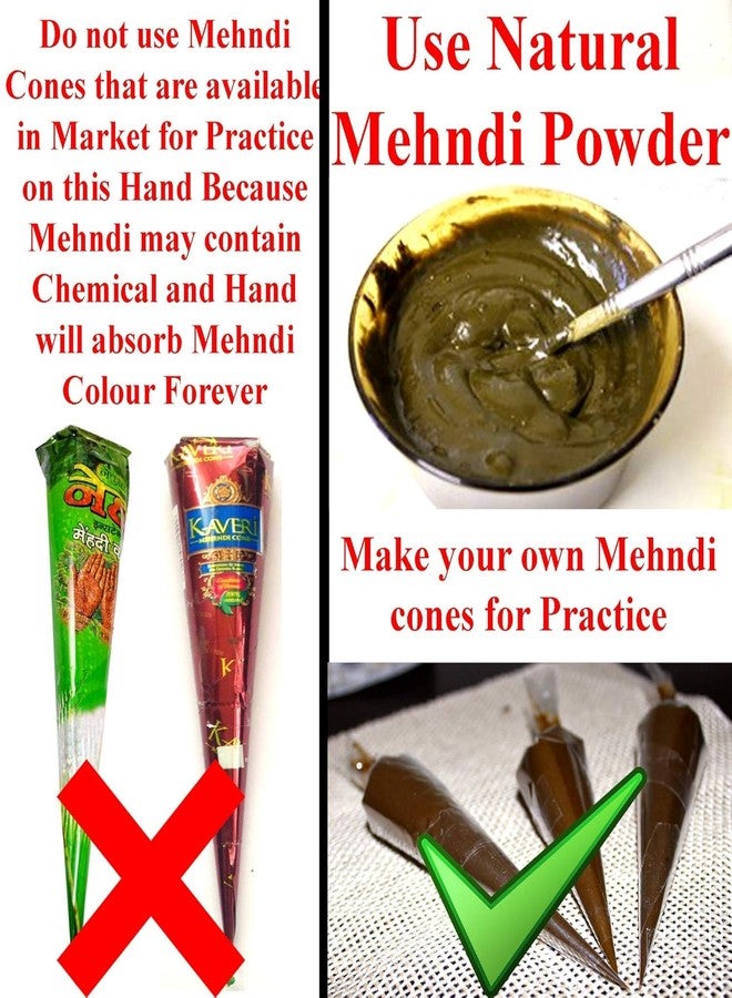 Shivraj Organics Reusable Acrylic Hand for Mehndi Practice | Acrylic Board for mehenndi practice - Image 5