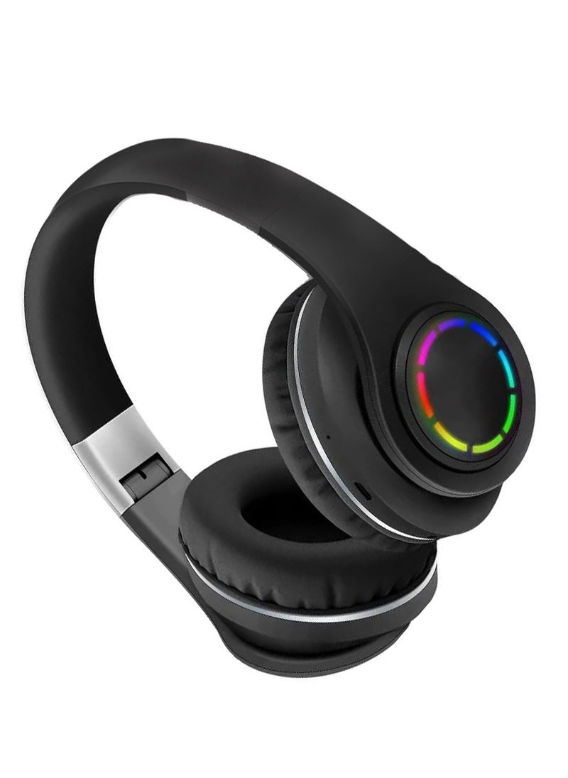 Wireless Headphone TUNE LED-2 - Bluetooth - RGB LED - Pure Bass Sound - Noise Cancelling-BLACK