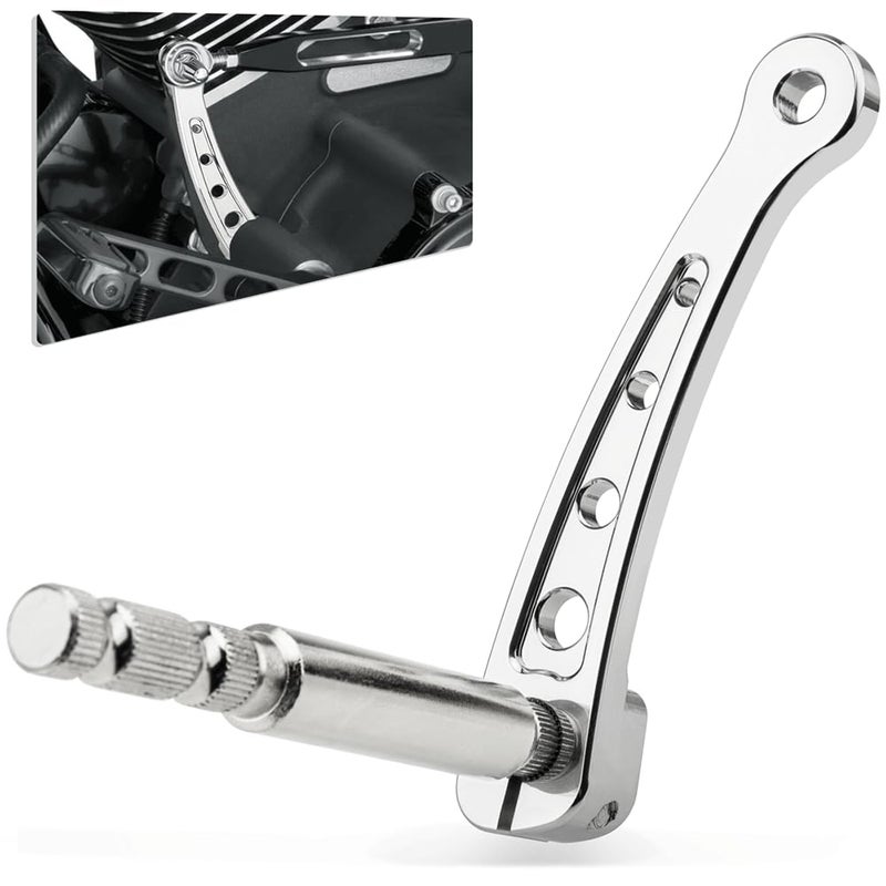 HAZAWA Chrome Steel Inner Shifter Lever Shaft Kit Compatible with Harley 19932016 Touring Road Street Electra Tri Glide Road King Trikes Replace for 3370982A 3371882B Kit Chrome - Image 2