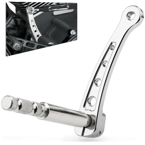 HAZAWA Chrome Steel Inner Shifter Lever Shaft Kit Compatible with Harley 19932016 Touring Road Street Electra Tri Glide Road King Trikes Replace for 3370982A 3371882B Kit Chrome - Image 1