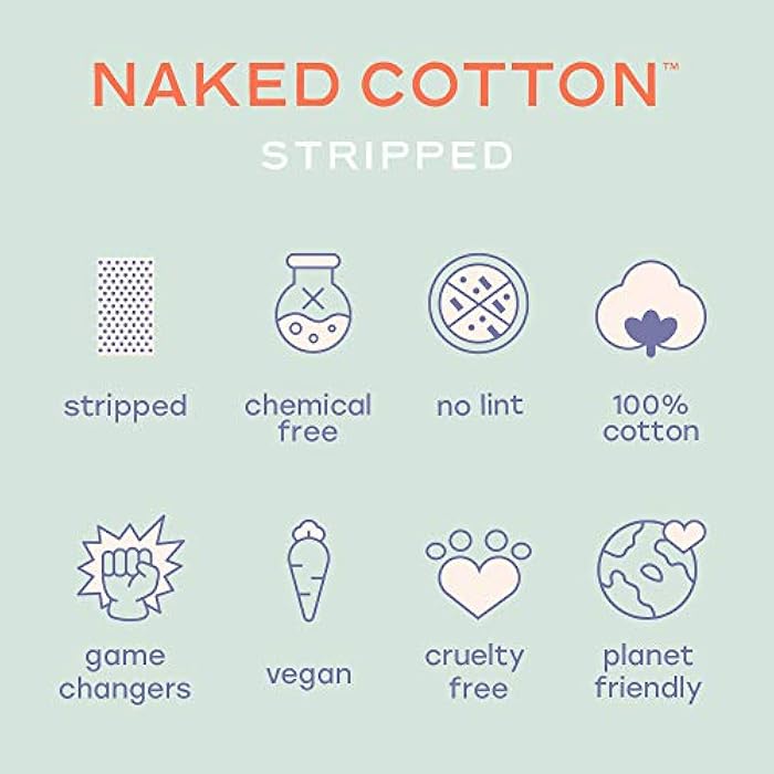 White Rabbit – Naked Cotton Stripped – 100% Unbleached Cotton Sheets for DIY Face Masks | Soak in Toner, Serum & Essence | Lint-Free, Natural & Cruelty-Free | Korean Skin Care Product (180 Count) - Image 2