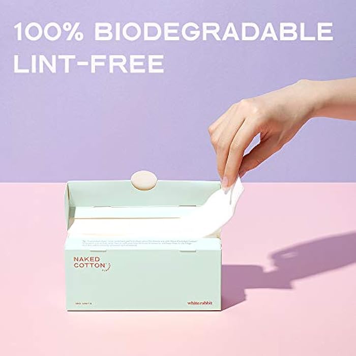 White Rabbit – Naked Cotton Stripped – 100% Unbleached Cotton Sheets for DIY Face Masks | Soak in Toner, Serum & Essence | Lint-Free, Natural & Cruelty-Free | Korean Skin Care Product (180 Count) - Image 4