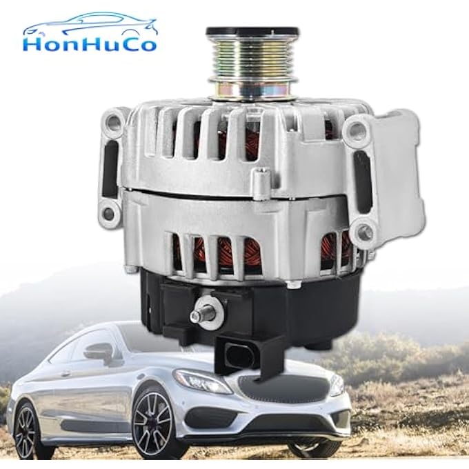 HonHuCo 0009068706 Alternator 12V 200A Compatible With Mercedes Benz GL450 2015 2016 GLE450 AMG C450 AMG 2016 E43 AMG 2017 2018 GLS450 2017-2019 3.0L V6 - Image 2