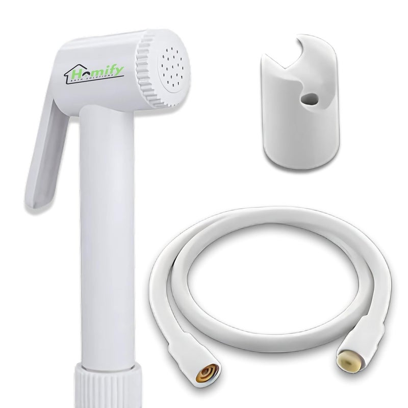 Homify ABS Health Faucet Jet Spray HighPressure Handheld Bidet Sprayer for Toilet LeakProof with Flexible Hose Commode Seat Shower English Seat Spray DIY Installation - Image 1
