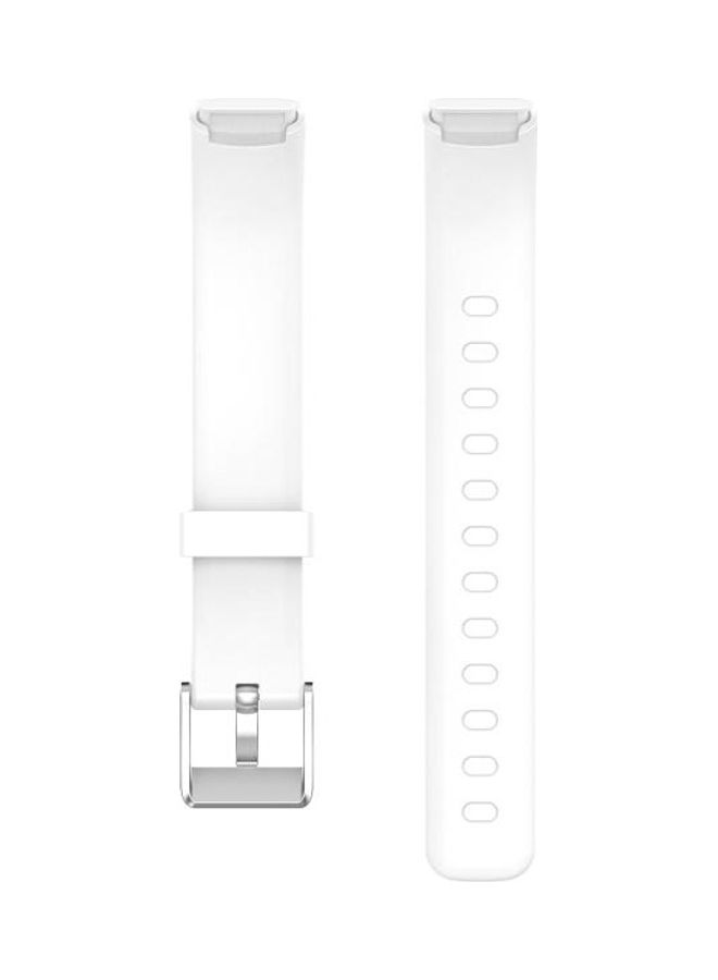 BGM Silicone Replacement Strap Watchband For Fitbit Luxe, Size: L White - Image 2