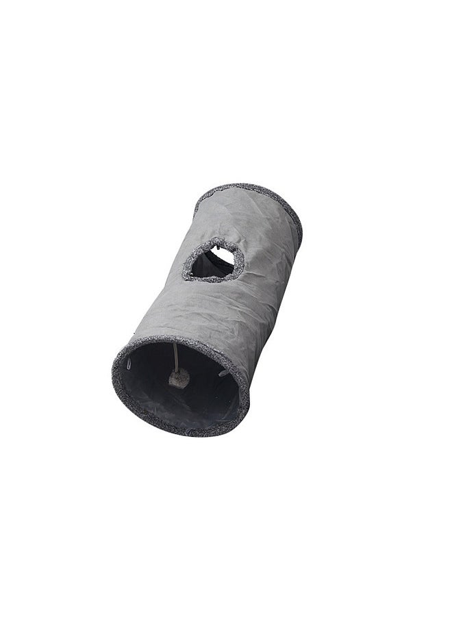 Generic - Suede Cat Tunnel Toy  Foldable Peekaboo Tunnel with Self-entertaining Ball  Built-in Steel Wire  Soft and Delicate  Best Sellers  Cat Cafe  Family with Cats - Image 1