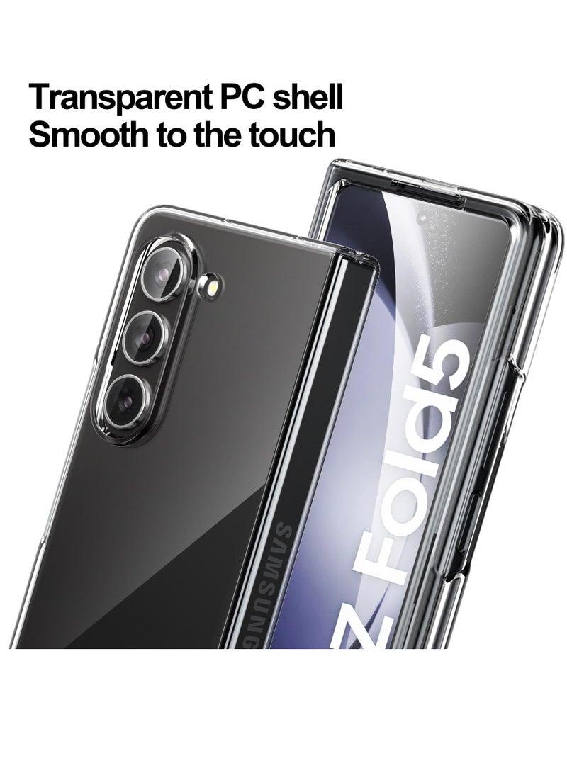 BORTONY Samsung Galaxy Z Fold 5 Case Cover Crystal Transparent Hard PC Shell, Anti-Scratch Shockproof Slim Protective Phone Cover Galaxy Z Fold 5 5G - Image 4