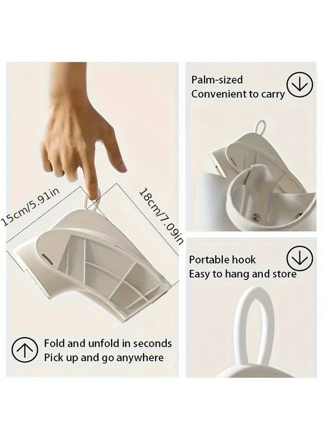 Portable Anti-Pinch Travel Potty Seat White Foldable Potty Training Chair for Toddlers 1pc - Image 5