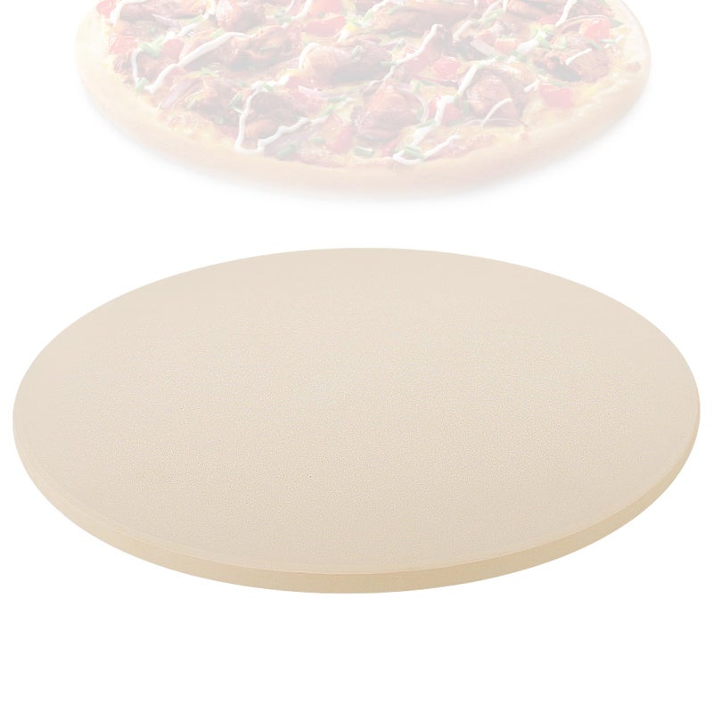 Dinlon Round Pizza Stone for Oven, 13" Cooking Stone Compatible with Breville Smart Oven BOV800 BOV845, Cordierite Baking Stones for BBQ Grill, Pizza Stones BOV800PS Replacement for Breville Oven Accessories - Image 1