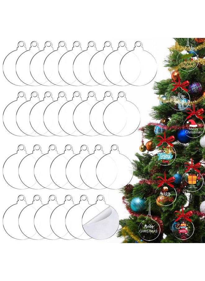 100 Pack Christmas Tree Ornaments Blanks - 4 Inch Clear Round Acrylic Flat Disc Ornaments Blanks Christmas DIY Crafts Transparent Circle Discs for Christmas Winter New Year Party Hanging Decorations - pzsku/ZCE20908E6C150B4519E5Z/45/_/1740983088/1c250297-6846-4e4b-ad3c-01835984c005