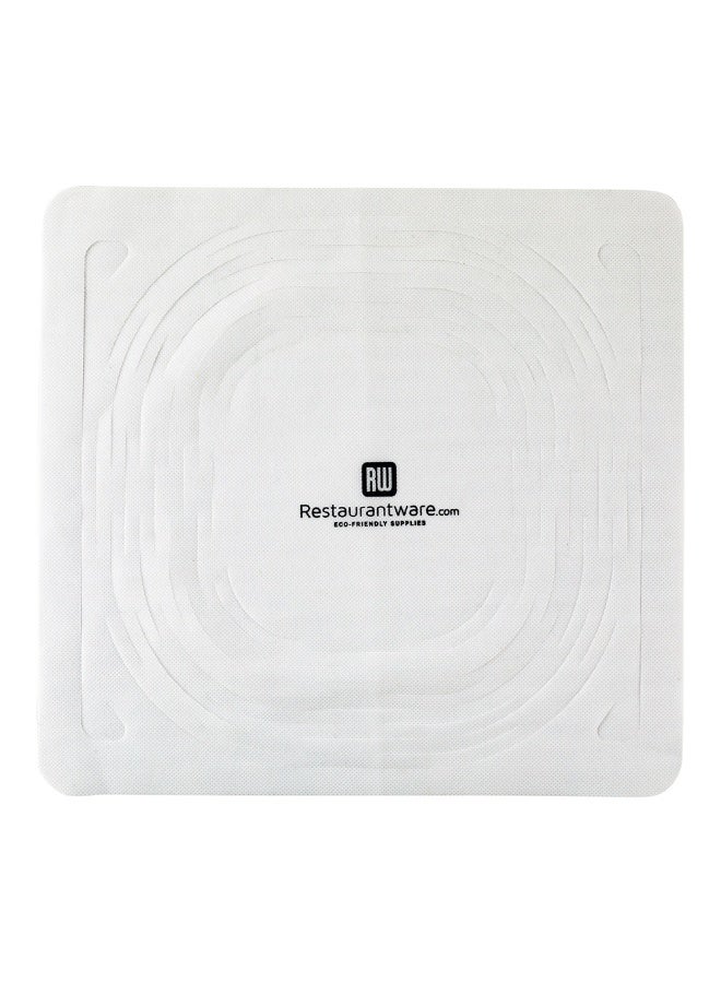 Restaurantware Shopping Bags 100 Pack of 13.4 Inch with Handles Net Take Out Bags Non-Woven Honeycomb Design Disposable White Carriers For Food Delivery, Grocery Packaging, And Caterings - Image 1