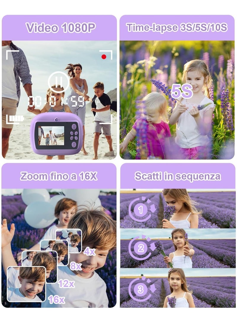 AROAQ Kids Camera Instant Print, Camera for Kids with Printing Photo Paper Toys for Kids Aged 3-14 Toddler Digital Camera - Image 2