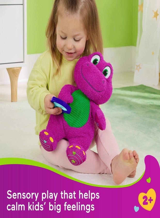 Barney لعبة بارني وورلد للأطفال - دمية محشوة بحجم 12.75 بوصة مع نشاط فidget وتفاصيل ملمسية للأطفال من عمر 2 سنوات فما فوق - Image 2
