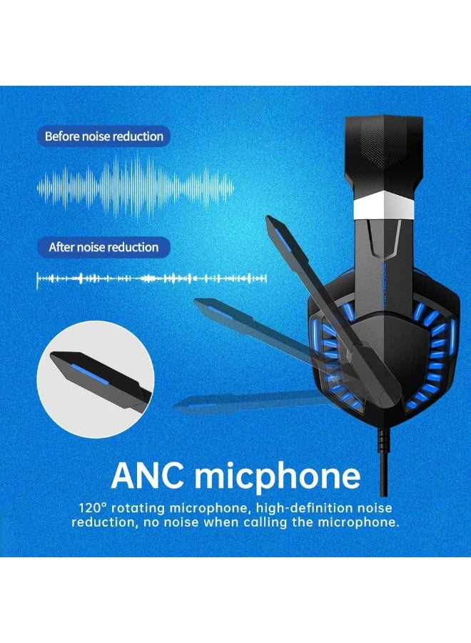 G2000 PRO 7.1 Surround Sound Gaming Headset – Wired Headphones with Microphone, Heavy Bass, Noise Isolation, Telescopic Adjustable, FPS Compatible, LED Lighting – For PC, Gaming, and Multimedia - Image 4