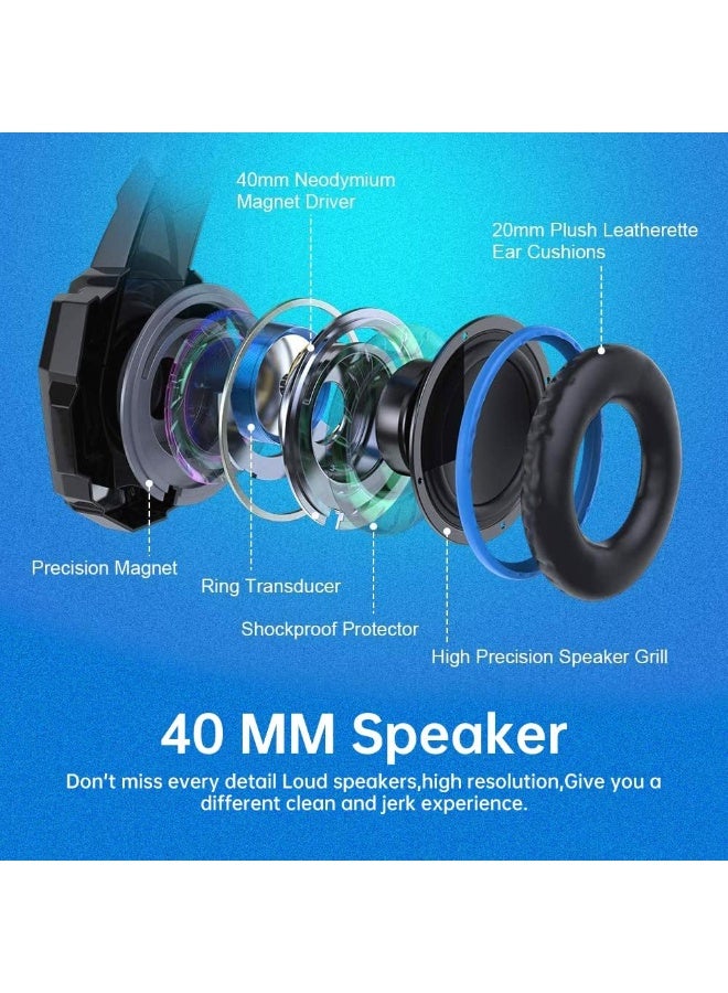 G2000 PRO 7.1 Surround Sound Gaming Headset – Wired Headphones with Microphone, Heavy Bass, Noise Isolation, Telescopic Adjustable, FPS Compatible, LED Lighting – For PC, Gaming, and Multimedia - Image 3