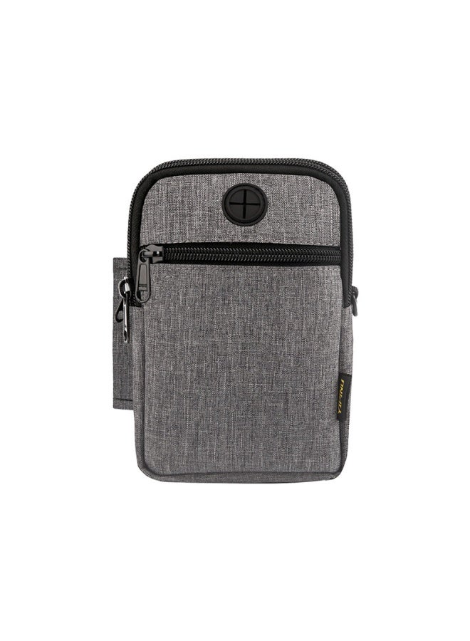 xozgdovg Multifunctional Passport Pouch Unisex Shoulder Bag Grey 