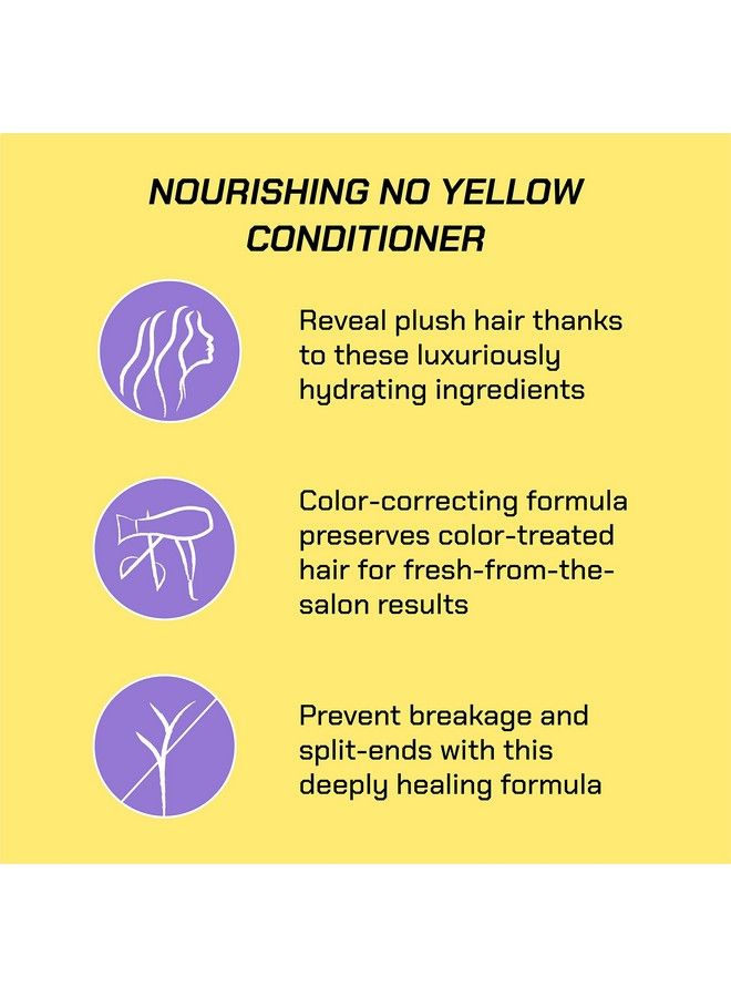 NOW BEAUTY Nourishing No Yellow Conditioner Brassneutralizing Purple Conditioner For Colortreated Hair Intensive Hydrating Treatment For Damaged Tresses Paraben And Sulfate Free 32 Oz - Image 3