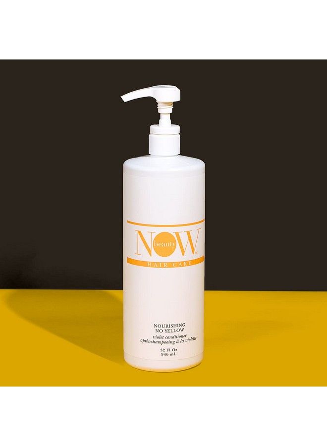 NOW BEAUTY Nourishing No Yellow Conditioner Brassneutralizing Purple Conditioner For Colortreated Hair Intensive Hydrating Treatment For Damaged Tresses Paraben And Sulfate Free 32 Oz - Image 4