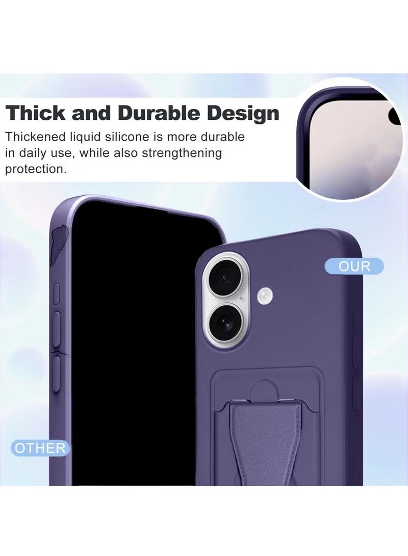 TIGER Apple iPhone 17 5G 2025 Silicone TPU Case with Card Holder and Hand Grip – Slim, Durable Protective Cover in Vibrant Eggplant Purple Featuring Secure Card Storage, Enhanced Grip for Comfortable Handling, and Scratch Resistance for Daily Protection (Model MCHPSN) - Image 2