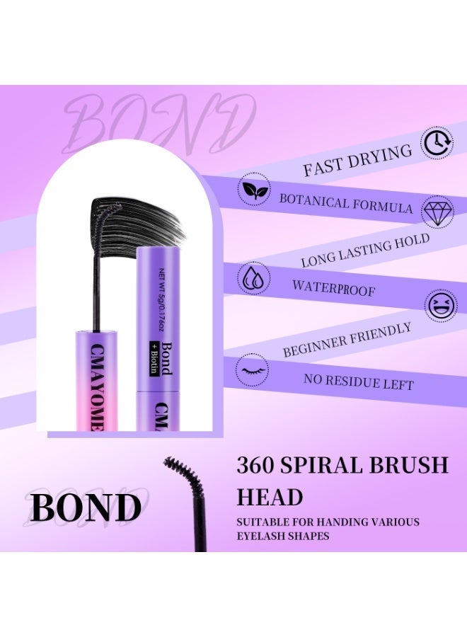 CMAYOME Eyelash Glue Bond and Seal, 2-in-1 Lash Cluster Glue with Black Bond and Clear Seal, Strong Hold for 72H, Long-Lasting Eyelash Extension Glue for Individual Lashes, DIY Cluster Lashes, Beginners and Home Use - Image 5