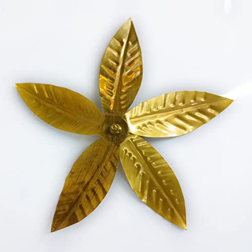 MAYAPURI Pure Brass Amra Pallav for Puja or Original Pital Pooja Aam Patta/Mango Leaves 3.5x3x3.5 inches, For Religious and Worship use, Small Size (Pack of 1) - Image 3